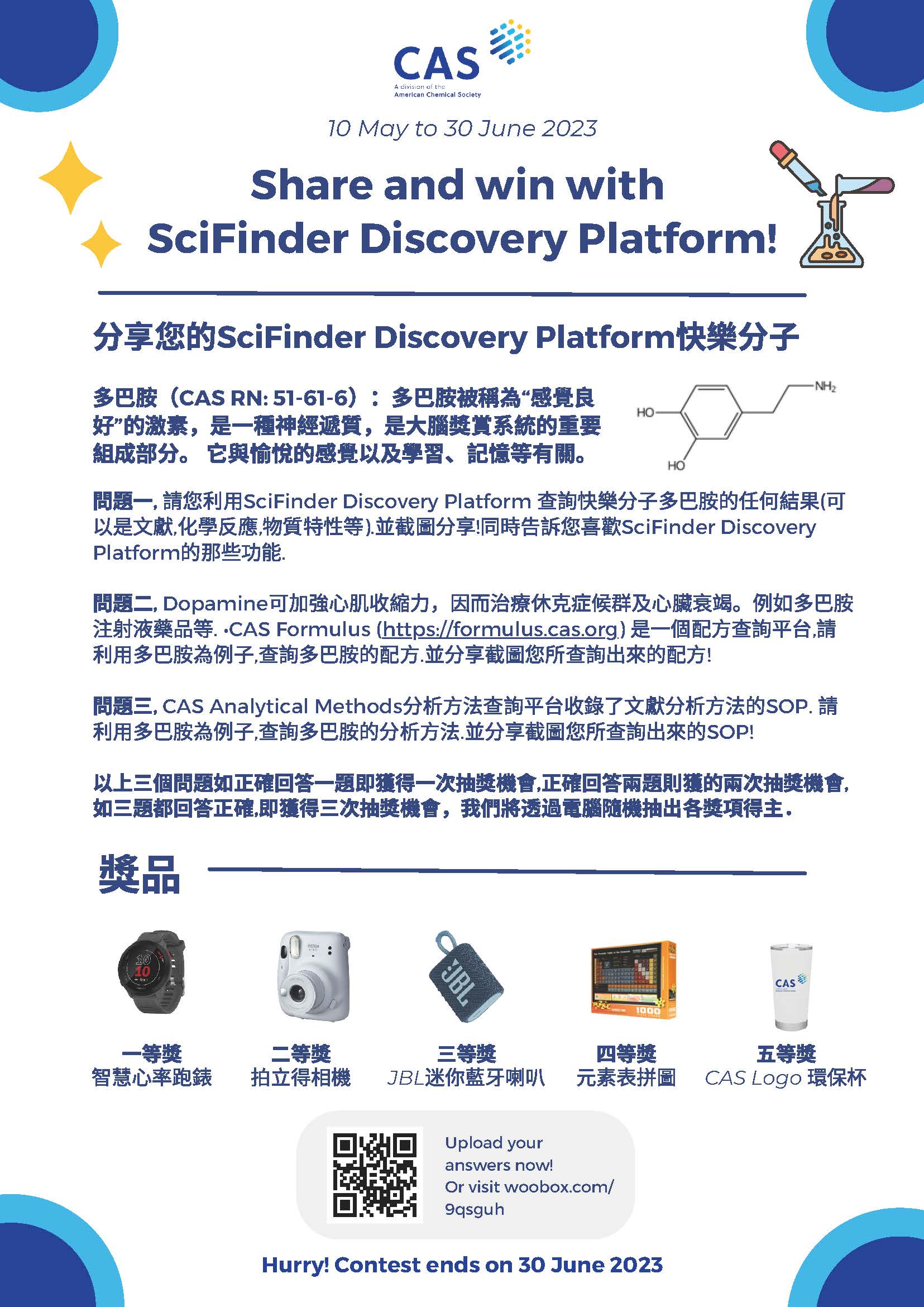 2023 CAS SciFinder Discovery Platform抽獎活動